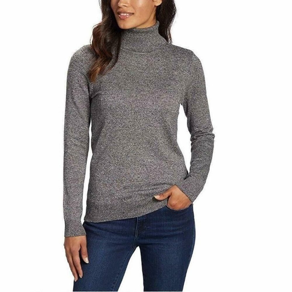 Andrew Marc Ladies' Turtleneck Top (L, Grey) - Picture 1 of 3